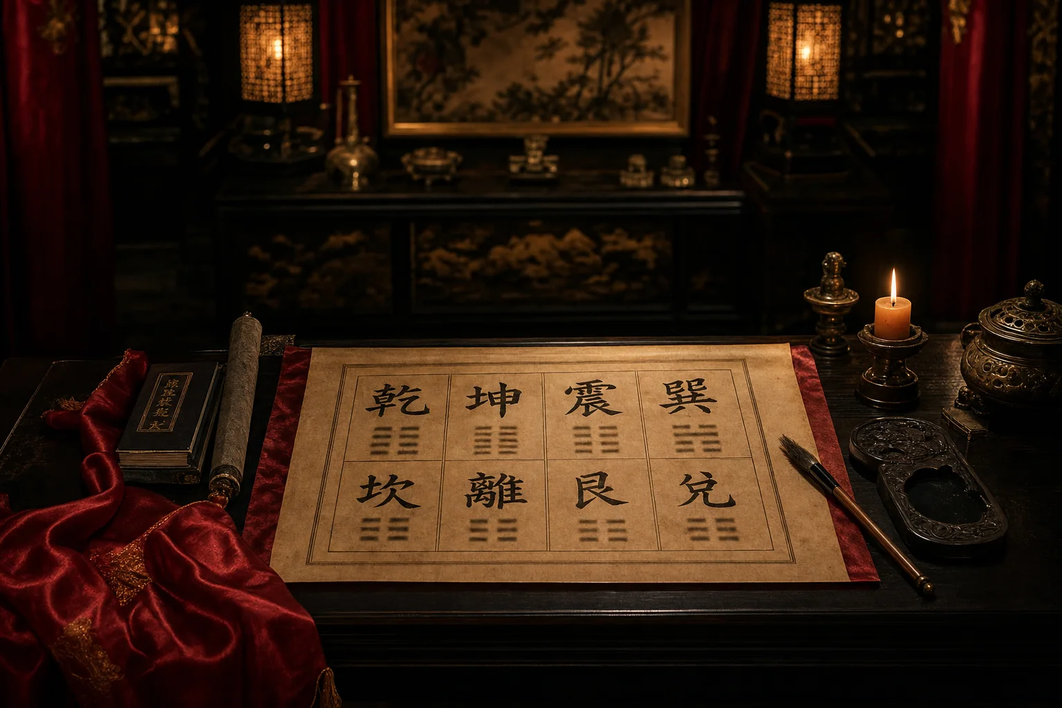 命盤と八卦を学ぶ書斎